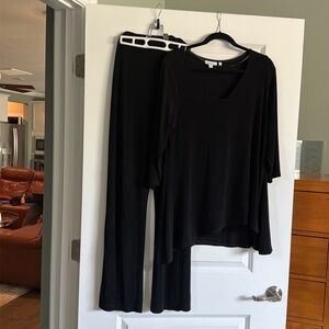 Chicos Travelers Top and Pants, size 2